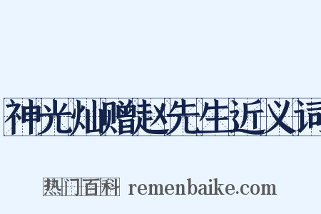 神光灿赠赵先生近义词是什么意思的图片